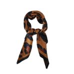 Leopar Sessizliği Saten Fular 70x70 cm