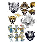 Leopar Sticker Set -2 15 Parça Telefon, Tablet, Defter, Laptop Sticker