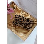 Leopar Süet Mini Kutu Omuz Çantası
