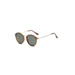 Leopar-Yeşil Yuvarlak Lentes De Sol Vintage&Retro Güneş Gözlüğü