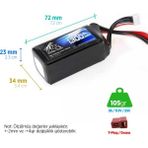 Leopard Power 1300 mAh 11.1V 3S 25C Lityum Polimer Lipo Batarya Pil T Plug - Siyah
