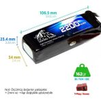 Leopard Power 2200 mAh 11.1V 3S 25C Lityum Polimer Lipo Batarya Pil T Plug - Siyah