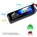 Leopard Power 3300 mAh 22.2V 6S 40C Lityum Polimer Lipo Batarya