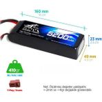 Leopard Power 5200 mAh 11.1V 3S 40C Lityum Polimer Lipo Batarya Pil T Plug - Siyah