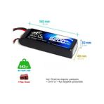 Leopard Power 5200 mAh 14.8V 4S 40C Lityum Polimer Lipo Batarya Pil T Plug