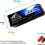 Leopard Power 9000 mAh 14.8V 4S 25C Lityum Polimer Lipo Batarya Pil