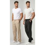 Leopars Erkek 2Li Paket Paraşüt Oversize Pantolon Bol Paça Rahat Kalıp Günlük Spor