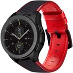 Leotop Samsung Galaxy Watch 4 40 mm 44 mm Kayış/Klasik 42 mm 46 mm/Samsung Galaxy Watch 42 mm/Gear S2 Classic/Watch 3 41 mm/Garmin Vivoactive 3 Kayışlar Baklava Deseni 20 mm Gerçek Deri Bileklik (20 mm)