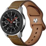 Leotop Samsung Galaxy Watch 46 mm/Gear S3 Frontier/Classic bileklik, 22 mm Vintage gerçek deri yedek kayış, Crazy Horse bileklik aksesuar bileklik erkekler ve kadınlar için (22 mm, kahve)