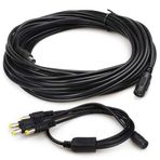 LEOU (7,9 m) Güç Uzatma Kablosu CCTV Gözetim Kamerası/IP Camra/DVR bağımsız/LED Işık çubuğu (DC Güç Kablosu, 1 Dişiden 4 Erkeğe 5,5 mm X 2,1 mm Kamera Bölücü Kablosu)