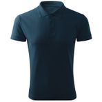lepni.me Şirket logonuz ile birinci sınıf kullanıcı tanımlı polo tişört, şirket için kişiselleştirilmiş ön ve arka baskı iş kıyafeti, üniforma, golf severler için, Baskısız navigasyon mavisi, S