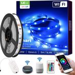 Lepro Akıllı LED Şerit, 5M LED Şerit, RGB 150 LED, Uzaktan Kumanda dahil IP20 Akıllı LED Şerit, Ev için WiFi LED Şerit Işık Zinciri, Mutfak, Parti, Alexa ile Uyumlu Işık Şeridi, Google Home sadece 2.4GHz