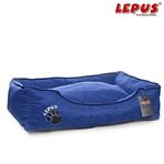 Lepus Soft Fermuarlı Köpek Yatağı Mavi XLarge