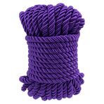 LEREATI Derin mor polyester kordon 7 mm x 11 m, 3 katlı yumuşak el işi ipi saten kordon süsleme dekoratif bükülmüş makrome ip kendin yap el işi perde kravat onur kordonu hediye çantaları