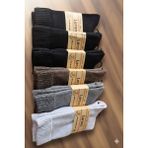 LERONİ Organik Pamuk Erkek Kışlık Çorap Dikişsiz Soft Yıkamalı 6'lı Paket - Asorti - 40 - 45