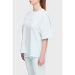 Les Benjamins% 100 Pamuk Oversize Fit Bisiklet Yaka Logolu T Shirt Bayan T SHİRT LBNOOSESSFUTS