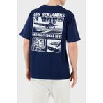 Les Benjamins Baskılı Relaxed Fit Pamuklu Bisiklet Yaka T Shirt Erkek T Shirt LB25SSUNLMUTS - XS - Saks