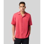 Les Benjamins LB24SSESSMUSH-304-001 Essentials Short Sleeve Shirt 304 Kırmızı Erkek Gömlek