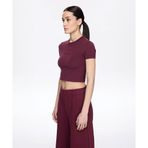 Les Benjamins LB25SSCLAFUTS-411-001 Classics Sleeve Tee 411 Bordo Kadın T-Shirt