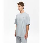Les Benjamins LBNOOSCORMUOT-308-1043 Oversized Tee 308 Gri Erkek T-Shirt