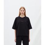 Les Benjamins LBNOOSESSFUTS-307-001 Siyah Essentials Short Sleeve Tee 307 Kadın T-Shirt