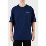 Les Benjamins Logo Baskılı Oversize Fit Pamuklu Bisiklet Yaka T Shirt Erkek T Shirt LB25SSUNLMUOT - Lacivert