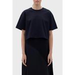 Les Benjamins Logolu Bisiklet Yaka Pamuklu Crop T Shirt Bayan T SHİRT LB23FWCLAFUTS