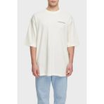 Les Benjamins Oversize Bisiklet Yaka % 100 Pamuk T Shirt Erkek T Shirt LB21SSCORMUOT - Ekru - XS