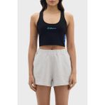 Les Benjamins Pamuklu Cropped Fit Top Bayan Top LB24SSKISFUTN - Siyah