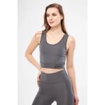 Lesa Wear Halter Yaka Spor Sütyeni Crop Top Füme