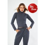 Lesa Wear Soft Touch Balıkçı Yaka Bluz Antrasit antrasit M