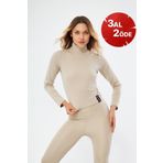 Lesa Wear Soft Touch Balıkçı Yaka Bluz Bej bej S