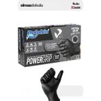 Lesamed Dolphin Powergrip Ekstra Kalın Siyah Nitril Eldiven Elmas Dokulu Xl- L-M 50 Li - 1 Paket