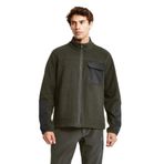 LESCON Erkek Fermuarlı Sweatshirt, Asker Yeşili, L Beden