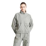 LESCON Kadın Sweatshirt, Dik Yaka, Uzun Kol, Açık Haki, M