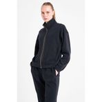 LESCON Kadın Sweatshirt, Fermuarlı, Siyah, S Beden