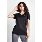 Lescon Siyah Kadın Kısa Kollu T-Shirt 23S-2208-23B - XS