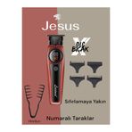 Lesima Jesus Pro Sakal Ense Tıraş Makinası (Kozmetik 126 Mucize Tarak Hediyeli)
