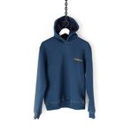 LESMOUR Unisex Oversize Kapüşonlu Sweatshirt Sırtı Nakışlı (L, indigo)