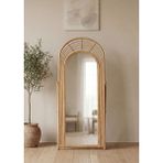Lessio Home Jambi Ayaklı Rattan Bambu Boy Aynası 180X70 cm – El Yapımı Bohem Dekoratif Kemer Ayna