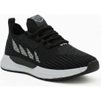 Letao Siyah Beyaz Ortopedik Taban Esnek Şık Hafif Triko Günlük Sneaker Spor Ayakkabı - Siyah - Beyaz