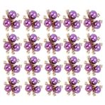 LetCart DIY inci çiçek Rhinestones inci çiçek Rhinestones DIY giyim manşet broş, 20 adet, mor takı aksesuarları