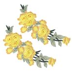 LetCart Kumaş Sticker er İşlemeli Yama, Yelekler Şapkalar için DIY Giyim Aksesuarları, Sarı, Pamuk, Çevre Koruma