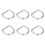 LetCart SmallD Yüzükler Metal D Yüzükler 20'li Paket, Çanta Sırt Çantası için Demir D Halkalar, 3x20x20mm, Gümüş, Geniş Uygulama