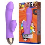 Leten G-Spot ve Klitoris Uyarıcı 7 Modlu Titreşimli Dil Hareketi Yapabilen Mor Vibratör+Jel