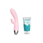Leten Yüksek Kalite Silikon G-Spot ve Klitoris Uyarıcı Şarjlı Vibratör+Jel