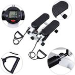 Lethe Boards Direnç Lastikli Dijital Göstergeli Mini Stepper Egzersiz Aleti Kaymaz Pedallı Ev Spor Aleti