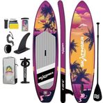 Lethe Boards SUNRISE Double Layer SUP Paddle Board Skatinger, Şişme Sörf Tahtası Kürek Sörfü Full Set 335 x 84 x 15 cm kolayca taşınabilir 200 kg taşıma kapasitesi + Su geçirmez Telefon Kılıfı