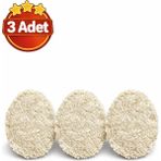 Lethe Studio Design Doğal 3'lü Kabak Lifi Yüz Kesesi, Yüz Peeling Etkili, Cilt Temizleme, Unisex, Hijyen Bantlı - 3 Adet