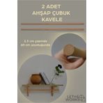 lethe works KAVELE; 2 ADET AHŞAP ÇUBUK RAF İÇİN(60 CM)